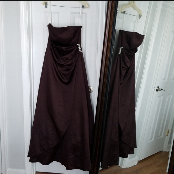 Davids Bridal Strapless Maxi Dress - Picture 5 of 5